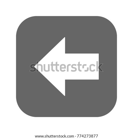 Arrow Icon, Arrow Icon pictogram, Arrow Icon Vector illustration, isolated backward arrow icon.