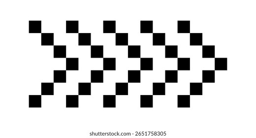 Arrow icon pixel art effect