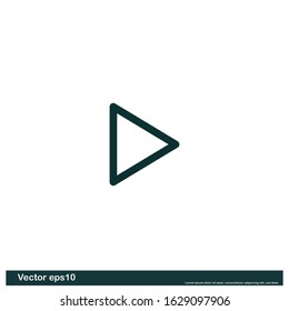 arrow icon play media button design element