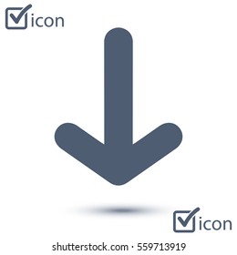 Arrow icon. Pointer direction for land navigation.