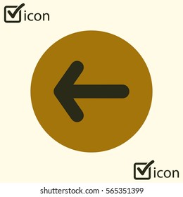 Arrow icon. Pointer direction for land navigation.