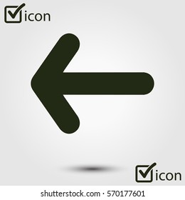 Arrow icon. Pointer direction for land navigation.