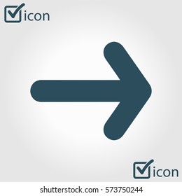 Arrow icon. Pointer direction for land navigation.