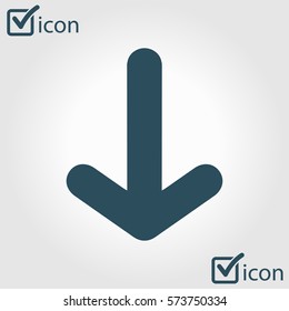 Arrow icon. Pointer direction for land navigation.