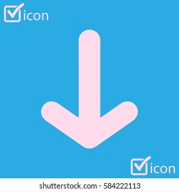 Arrow icon. Pointer direction for land navigation.