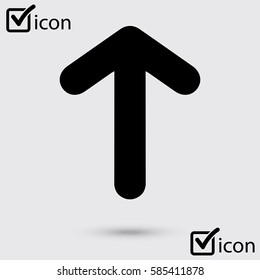 Arrow icon. Pointer direction for land navigation.
