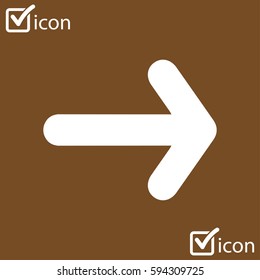 Arrow icon. Pointer direction for land navigation.