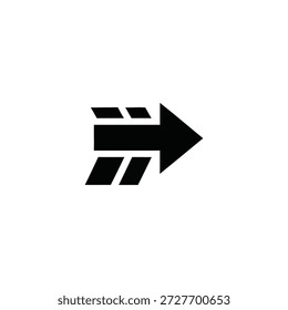 Un icono de flecha que apunta a la dirección correcta símbolo de dirección simple ilustración