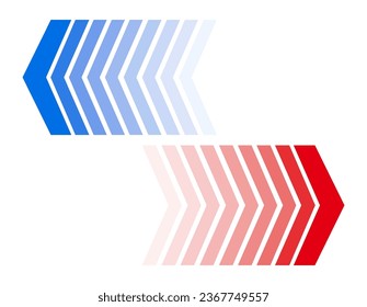 Arrow icon pointing to the right and left. An arrow with a triangular pointer.