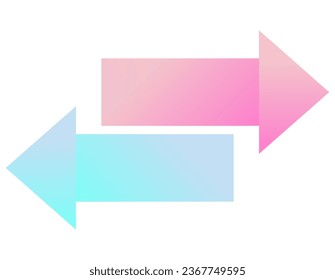 Arrow icon pointing to the right and left. An arrow with a triangular pointer.