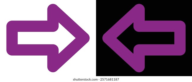 Arrow icon, purple arrow, purple icon of  transparent, arrow sign, arrow design, -Vector 10 eps.