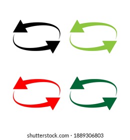 Arrow icon. recycling recurrence, renewal, reload vector illustration eps 10