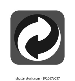 Arrow icon. recycling recurrence, renewal, reload vector illustration.  Simple style and isolated on a blank background. Color editable.