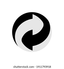 Arrow icon. recycling recurrence, renewal, reload vector illustration.  Simple style and isolated on a blank background. Color editable.