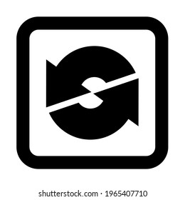 Arrow icon. recycling recurrence, renewal, reload vector illustration. Simple style and isolated on a blank background. Color editable.	