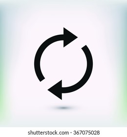 arrow icon refresh, reload icon, rotation icon, loop icon. One of set web icons