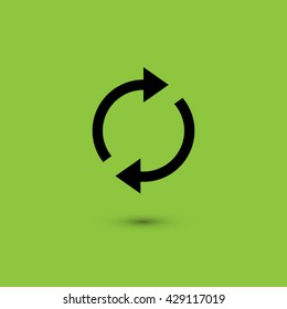 arrow icon refresh, reload icon, rotation icon, loop icon. One of set web icons