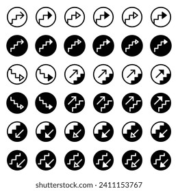 Icono de flecha relacionado con gráfico y gráfico.