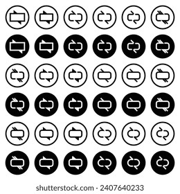 Arrow icon related to circulation and direction.