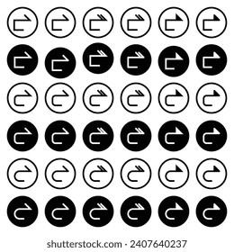 Arrow icon related to circulation and direction.
