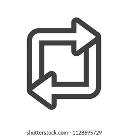 Arrow Icon Repeat Symbol.