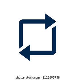 Arrow Icon Repeat Symbol.
