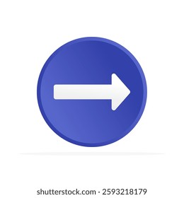 arrow icon right direction arrow button sign, colored flat vector. modern and minimalist design