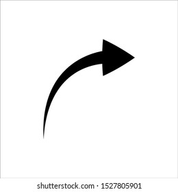 arrow icon, Right Direction symbol with isolated white background.