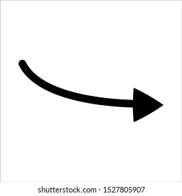 arrow icon, Right Direction symbol with isolated white background.