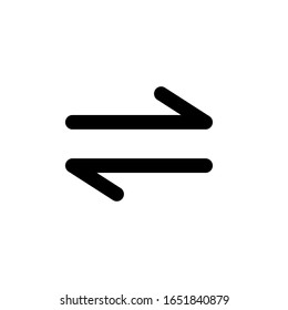 arrow  icon, right, left on white background