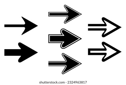 Arrow Icon Right Sign Cursor Pointer Symbol Button