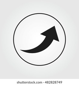 Arrow Icon With Ring For Websites And Apps