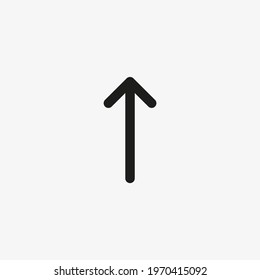 Up arrow icon. Scroll up, jump to top button sign for website and mobile UI design.