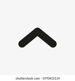 Up arrow icon. Scroll up, jump to top button sign for website and mobile UI design.