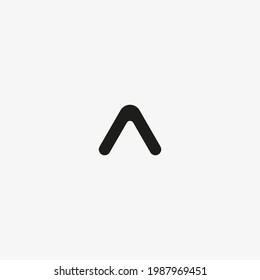 Up arrow icon. Scroll up, jump to top button sign for website and mobile UI design.