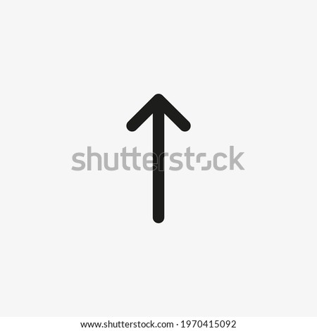 Up arrow icon. Scroll up, jump to top button sign for website and mobile UI design.