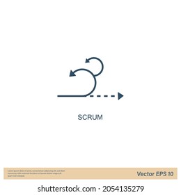 arrow icon scrum symbol logo concept