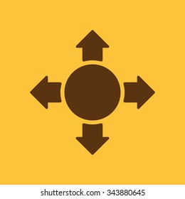 The arrow icon. Search symbol. Flat Vector illustration