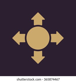 The arrow icon. Search symbol. Flat Vector illustration