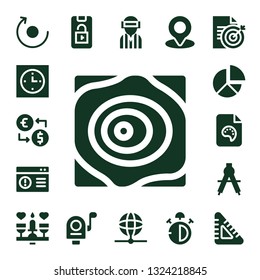arrow icon set. 17 filled arrow icons.  Collection Of - Rotate, Clock, Money exchange, Maps, Browser, Pie chart, File, Compass, Dating, Lock phone, Mail, Player, Earth, Location
