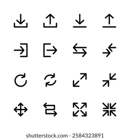 Arrow icon set. Arrow icon. Icon set. 
