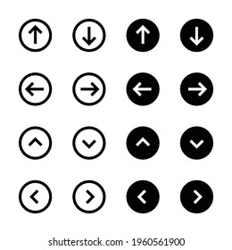 Arrow icon set for apps and web sites