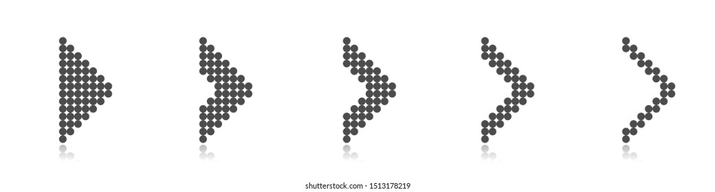 Arrow icon set. Arrows, direction cursor click elements Pointer signs Vector illustration