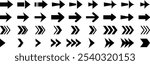 Arrow icon set. Arrows vector collection. Arrow. Black arrows icons. Cursor. Different arrow signs.