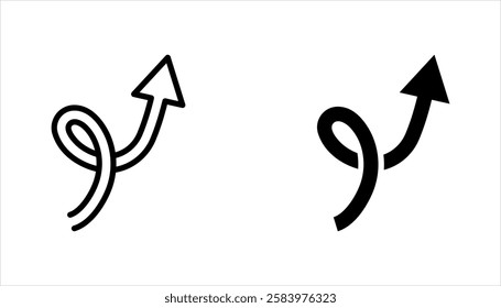 Arrow icon set. Set of up arrows. vector illustration on white background