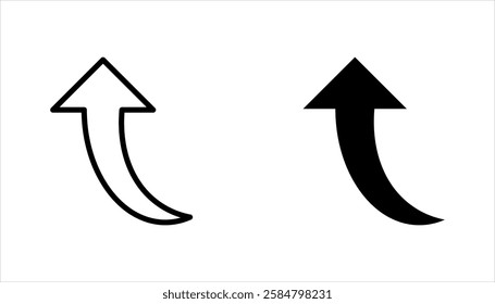 Arrow icon set. Set of up arrows. vector illustration on white background