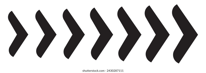 Arrow icon. Set black arrows symbols. Blend effect. Vector isolated on white background