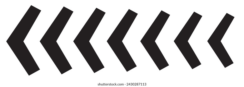 Arrow icon. Set black arrows symbols. Blend effect. Vector isolated on white background