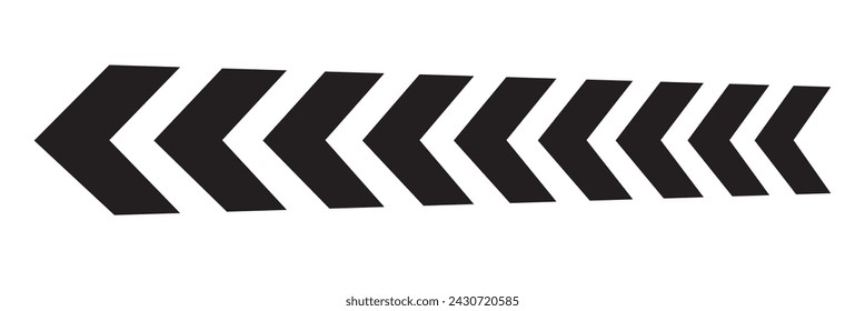 Arrow icon. Set black arrows symbols. Blend effect. Vector isolated on white background. Vector illustration.