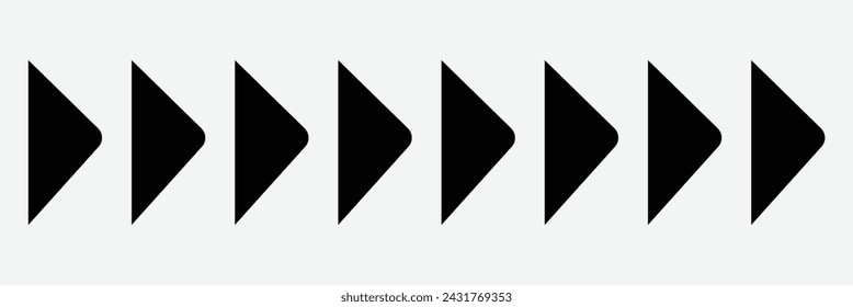 Arrow icon. Set black arrows symbols. Blend effect. Vector isolated on white background. Vector illustration. Eps file 684.